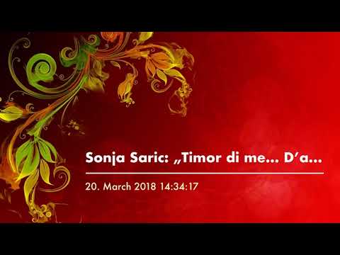 Sonja Saric: „Timor di me... D’amor sull’ali e rosee“20. March 2018