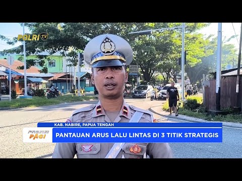 KEGIATAN STRONG POINT DI 3 TITIK STRATEGIS SATLANTAS POLRES NABIRE