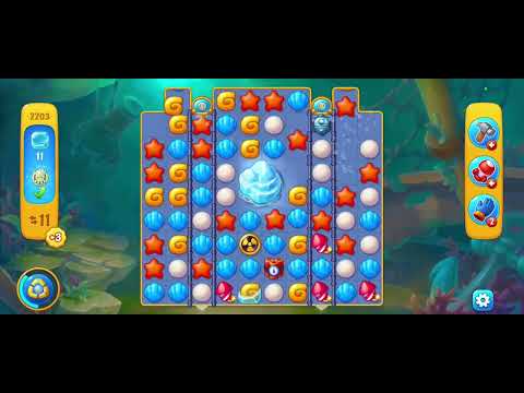 Fishdom gameplay level 2203