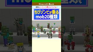 こんなmobまで乗っちゃう😂【マイクラ】ちびゾンビジョッキー全20種類を紹介！ #minecraft