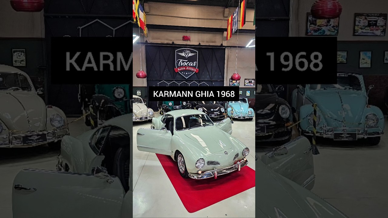 Após a restauração completa, este Karmann Ghia 1968 Verde jade entrou na etapa de montagem 💎