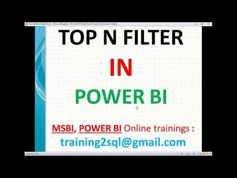 Top N Filter in Power BI