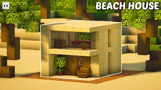Minecraft : How to Build a Starter Beach House | Small &amp; Simple Survival House