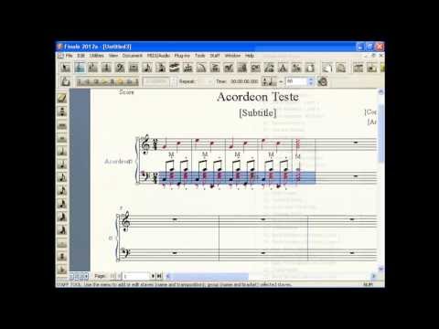 Partitura de Acordeon para Finale