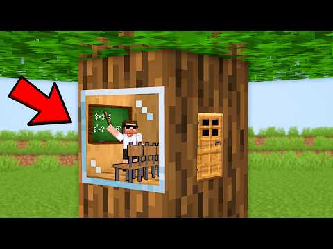 I Built a Secret Tiny School to Fooled Villagers in Minecraft...