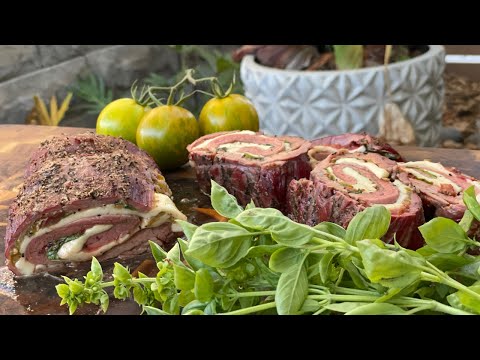 Caprese Stuffed Flank Steak / Homebrew and BBQ HQ