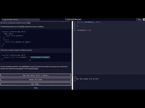 Use The Conditional Ternary Operator Free Code Camp Help Basic Javascript Algorithms Data