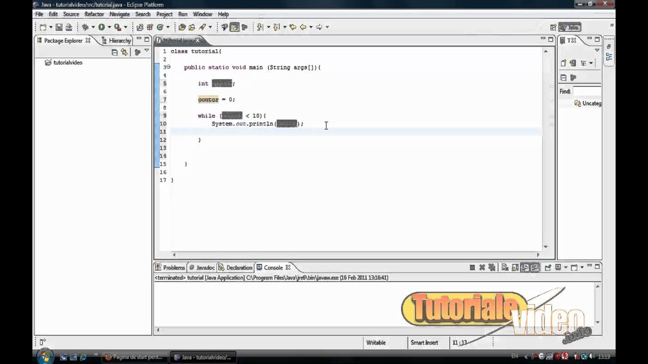 Tutoriale Video JAva nr 13