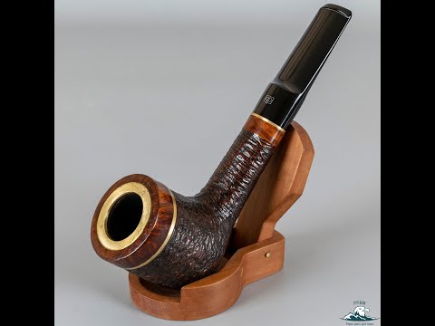 Design Berlin Pipe Of The Year 2007 Large Sandblasted Billiard Saddle Stem (361)