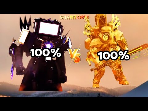 Titan Tv Man 100% vs Titan Clockman 100% #skibiditoilet #viral