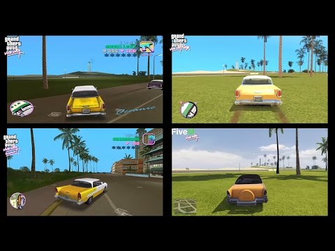 4K - GTA Vice City Original vs Remastered vs RAGE vs GTA V Vice City
