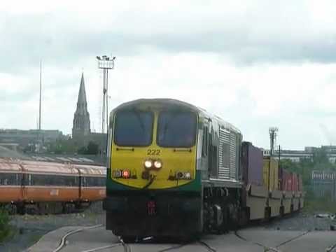 IE class 201 (222) + IWT Liner - Alexandra Road, Dublin