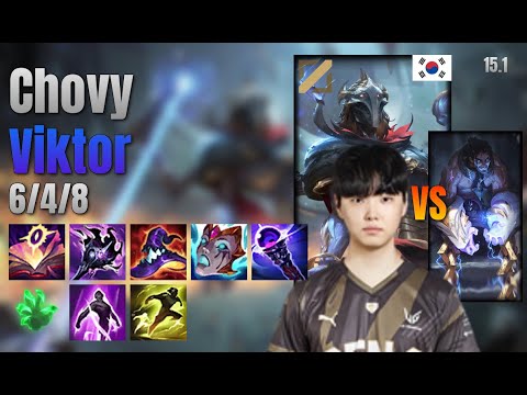 Chovy Mid Viktor vs Sylas lol KR solo rank Full Game 15.1 | 쵸비 빅토르 vs 사일러스