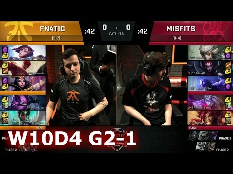 Fnatic vs Misfits | Game 1 S7 EU LCS Spring 2017 Week 10 Day 4 | FNC vs MSF G1 W10D4