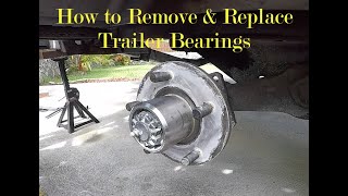 How to Remove & Replace Trailer Bearings Races Seals | Boat Trailer Hub Removal |