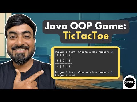 Java Tic Tac Toe Game | OOPs | Text-based Command Line Project