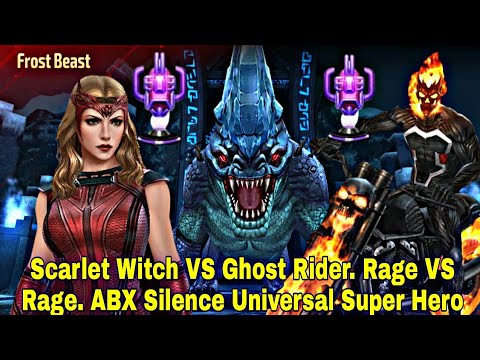ABX Silence Universal Super Hero | Scarlet Witch VS Ghost Rider Comparison - Marvel Future Fight