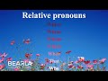 That. which. who, where: Relative pronouns in songs