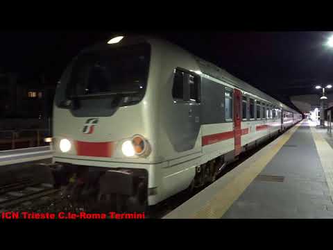 Intercity notte Trieste-Roma REVERSIBILE con E403 Intercity sun in coda.