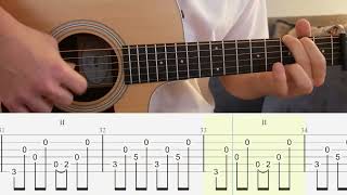 All is Well - Austin Basham - Guitar Tutorial + TABS on screen