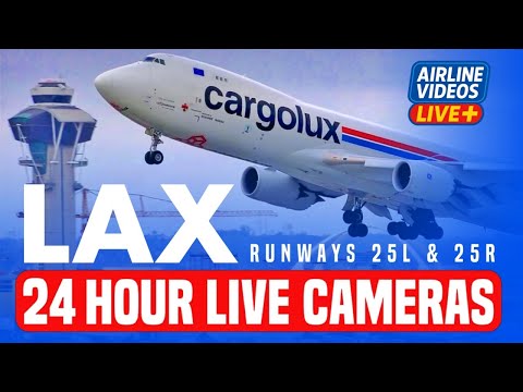 🔴LIVE 24/7 LAX Airport Action Runways 25L & 25R | LIVE Plane Spotting with ATC!