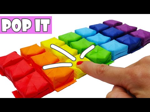 DIY POP IT fidget toy Easy paper craft Moving PAPER TOYS PAPER TOYS antistress