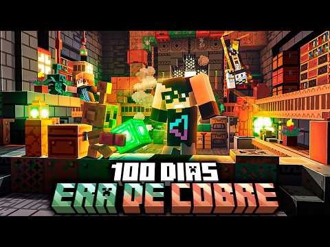 Sobrevivi 100 dias na NOVA ATUALIZAÇÃO ERA DE COBRE do Minecraft em TRIO - O FILME