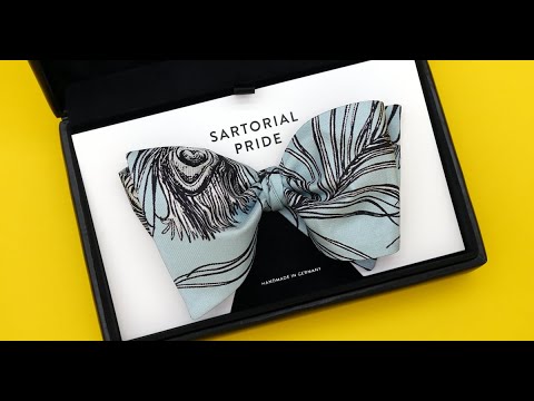 100% Silk - Blue Bow Tie - MIA5