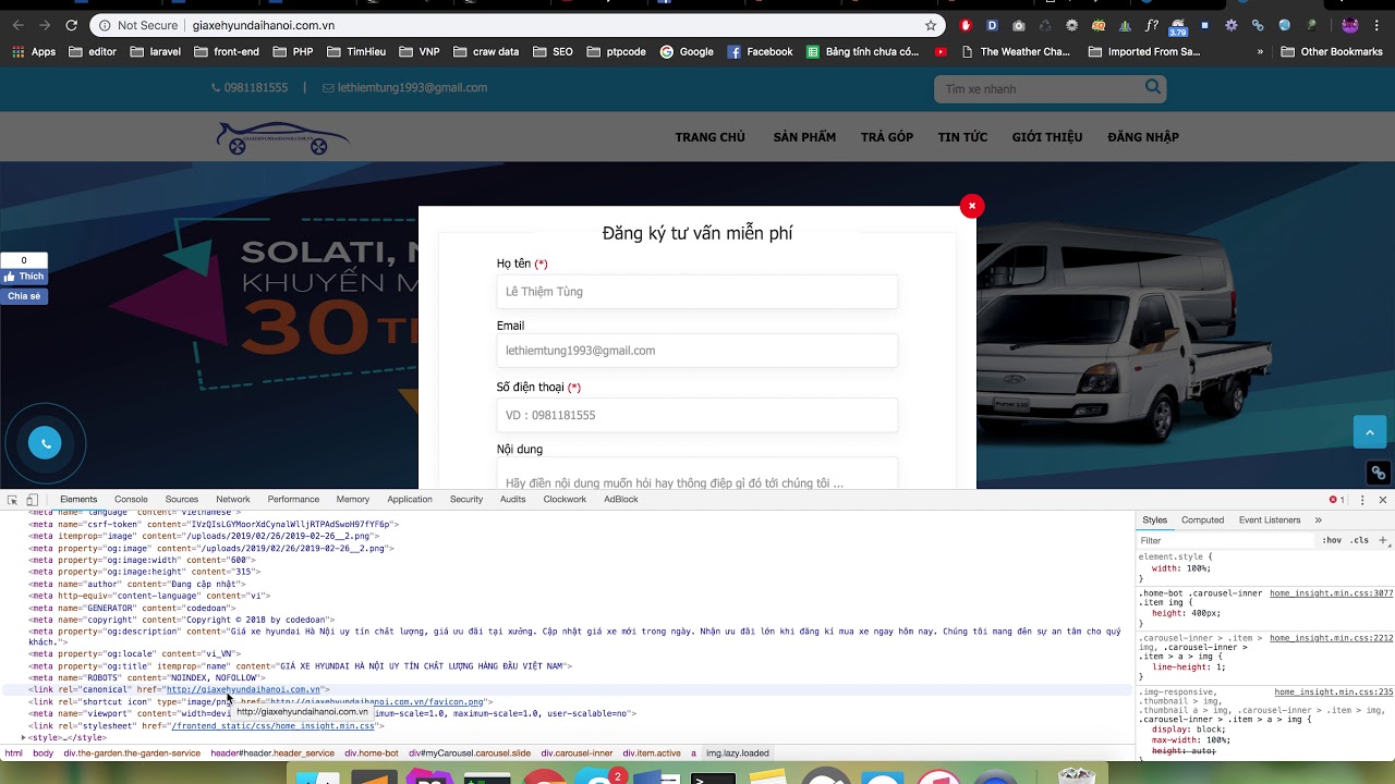 [Website oto] - Thay đổi icon