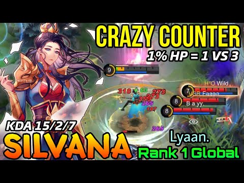 Silvana Amazing 1v3 Counter Gank! - Top 1 Global Silvana by Lyaan. - MLBB