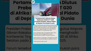 WAPRES GIBRAN BAKAL GANTIKAN PRABOWO! Pidato di KTT G20 di Afrika Selatan, Ini Alasannya