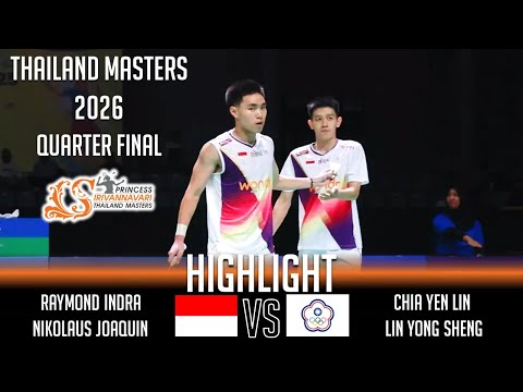 Raymond INDRA Nikolaus JOAQUIN vs Chia Yen LIN LIN Yong Sheng | Thailand Masters 2026 Badminton