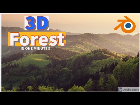 3d forest in Blender In 1 Minute