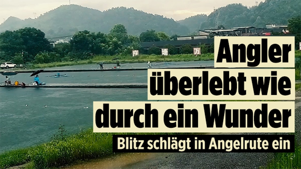 Blitz trifft Angelrute: Angler entkommt nur knapp dem Tod