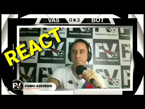 AS REAÇÕES DO YOUTUBER VASCAÍNO NOS 4 GOLS DO BOTAFOGO | BOTAFOGO 4X0 VASCO - SÉRIE B DE 2021