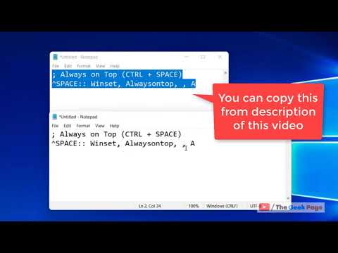 Put any program always on top in Windows 11