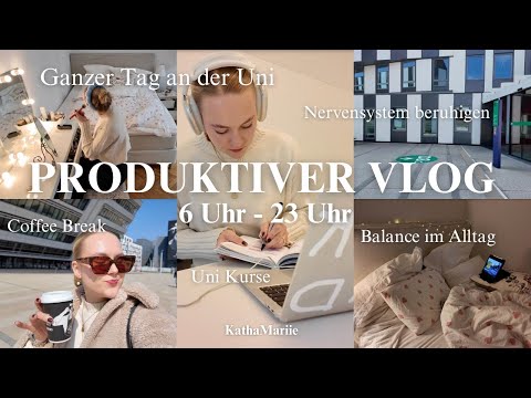 Produktiver Vlog von 6 Uhr bis 23 Uhr als Studentin an der WU Wien I KathaMariie