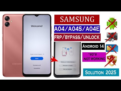 ALL SAMSUNG GALAXY A04/A04S/A04E/14|Frp Bypass Google Account|Without Pc|*#0*# Not Working✔️