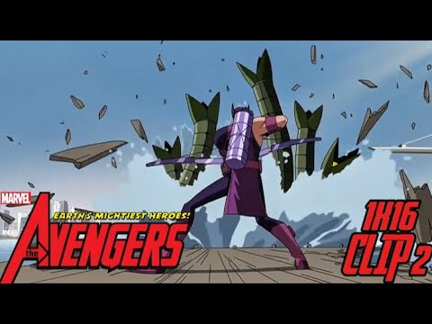 Hawkeye vs HYDRA and Aim agents Avengers Earth's Mightiest Heroes 1x16