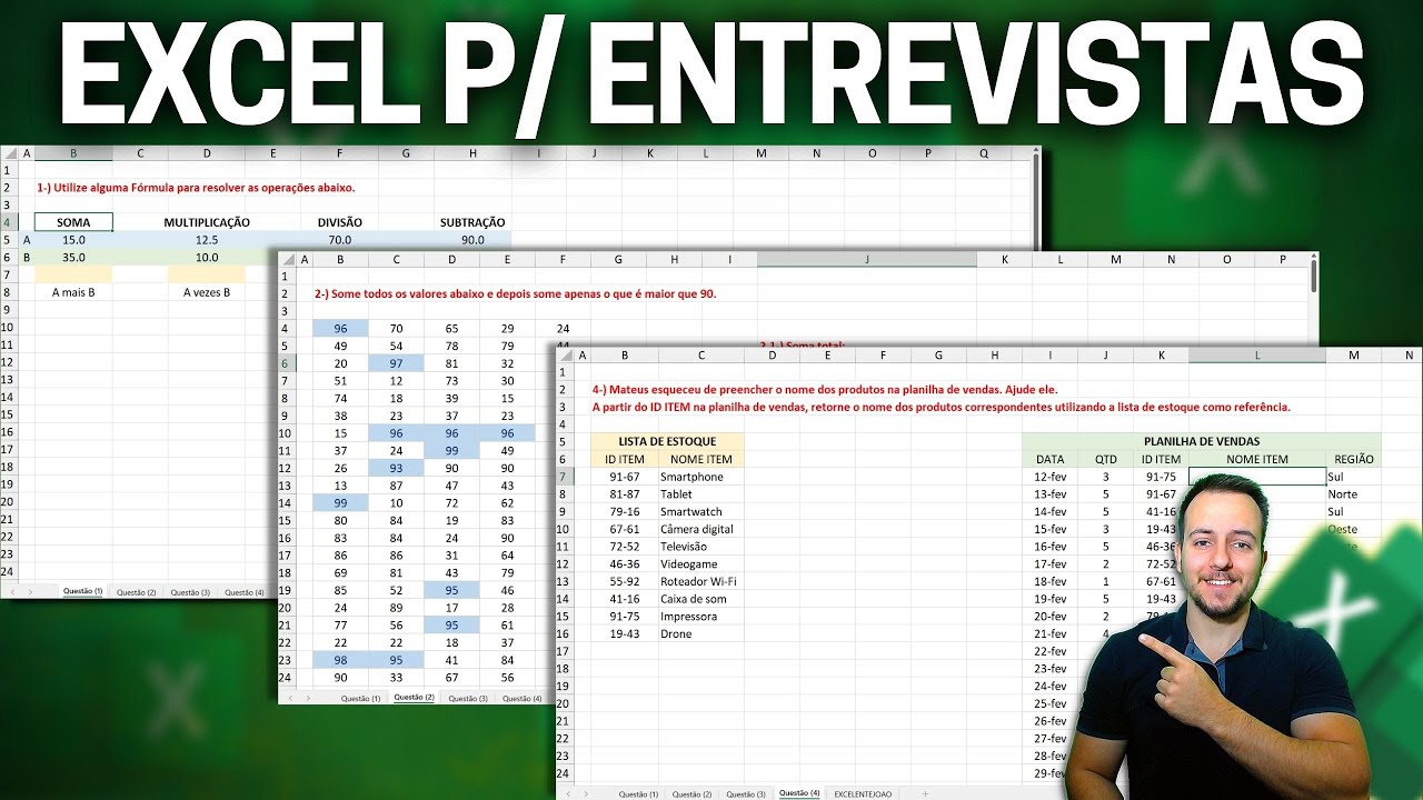 Teste de Excel que caiu em Entrevista Emprego | Prova de Excel | Consegue Passar?