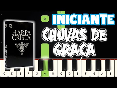 Chuvas De Graça - Hino da Harpa Cristã 01 | Piano e Teclado Iniciante | Nível Fácil