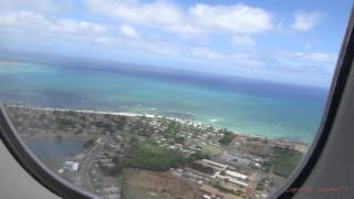 preview picture of video 'Lihue to Honolulu take off and landing, Hawaiian Airlines, Boeing 717-200'