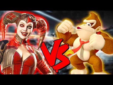 Harley Quinn Vs Donkey Kong Army - Epic Battle - injustice 2 Costume Skin Mod