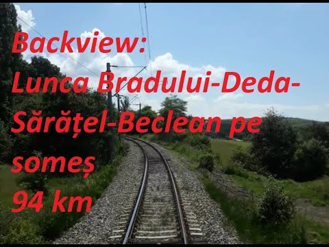 Train backview Lunca Bradului-Beclean pe someș 2020.