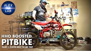 Hydrogen boosted pitbike. Part 1: Kayo test