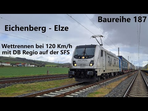 Lokomotion Führerstandsmitfahrt von Eichenberg nach Elze, Wettrennen zwischen DB Regio und Güterzug!