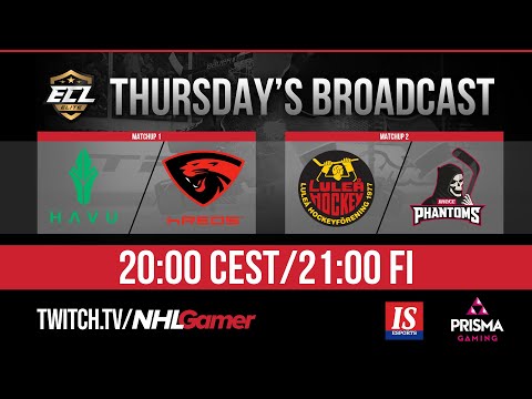 HAVU Gaming vs hREDS & Luleå Hockey vs BRAYCE Phantoms - ECL 10 (Elite) | NHL 20 EASHL 6s