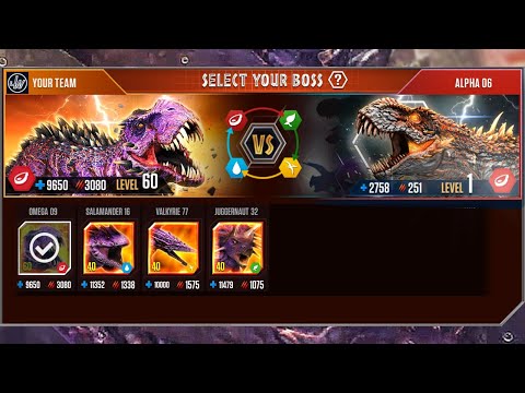 OMEGA 09 VS ALPHA 06 - BOSS FIGHT | Jurassic World The Game