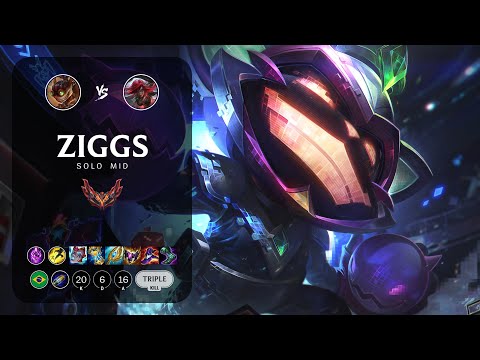 Ziggs Mid vs Katarina - BR Grandmaster Patch 12.22