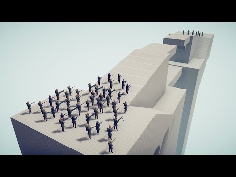 5x US military strengthened vs GERMAN ARMY| Totally Accurate Battle Simulator - TABS